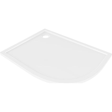 Mexen Flow ducha semicircular asimétrica delgada izquierda 100 x 90 cm, blanco brillo - 46Q109010L (1/5)