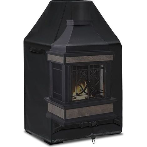 Housse de cheminée à bois d'extérieur en tissu Oxford, housse de barbecue de patio respirante, adaptée à l'intérieur et à l'extérieur (263756 pouces) (1/5)