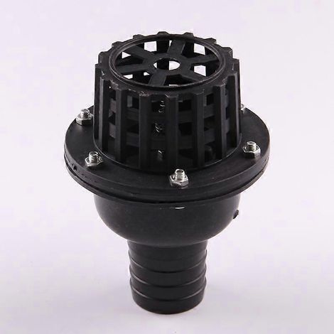 Clapet de pied pour pompe à eau, vanne d'eau, clapet de pied pour pompe à eau, clapet anti-retour plat basse pression, compatible avec les machines hydrauliques, 135 mm x 43 mm, Noir Fontainebleau (1/5)