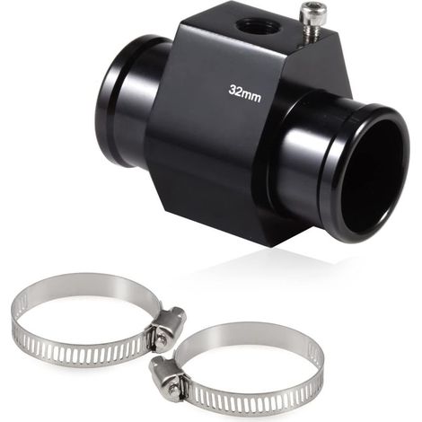 Adaptateur capteur température liquide refroidissement 32 mm, adaptateur radiateur avec 2 colliers de serrage inox, adaptateur de tuyau (1/5)