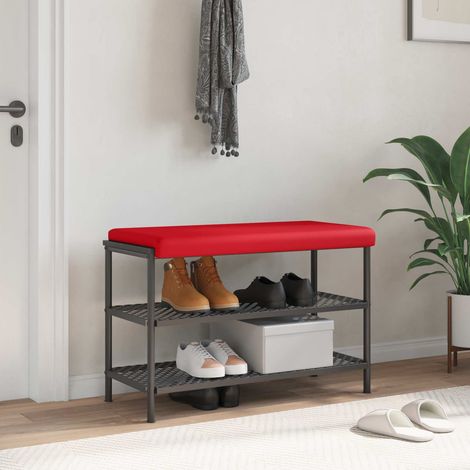 vidaXL Coussin de banc Simili cuir Rouge Profondeur 35 cm (1/5)