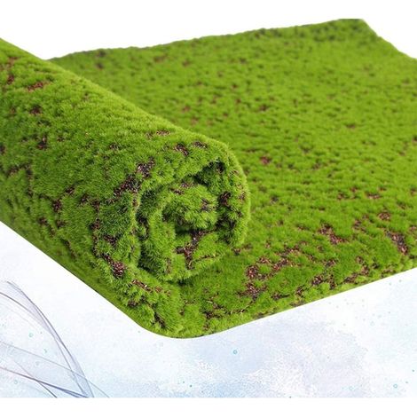 Simulation de lichen de mousse artificielle, fausses plantes vertes avec point rouge pour décoration de jardin, patio et aménagement extérieur à domicile (1/3)
