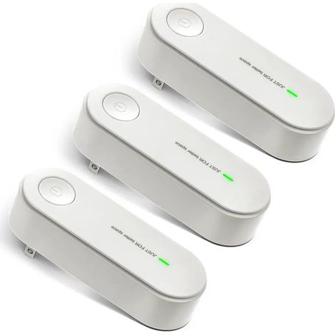 Set di tre purificatori d'aria a ultrasuoni per uso domestico, con funzioni di rimozione degli acari, generatore di ioni da collegare alla presa di corrente, purificatore d'aria per la casa e deodoriz (1/5)