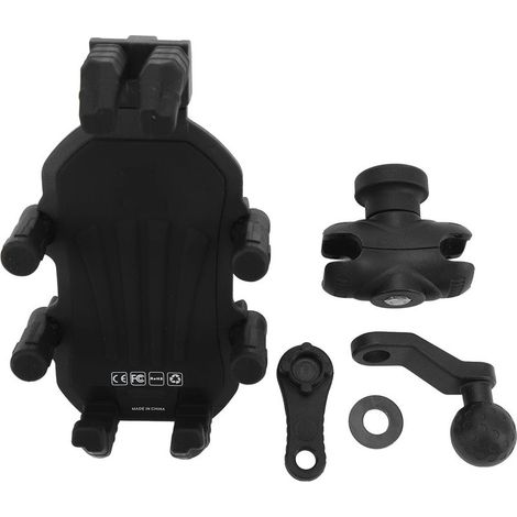 Montage du téléphone à moto avec support de choc de la sécurité Absorption à 360 degrés Rotation de rotation Rotation Rotation du rétroviseur pour VTT de scooter (1/5)