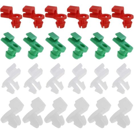 24x Voiture Clips de Tringlerie de Tige de Serrure de Porte Gauche Droite Conducteur Côté Passager en Plastique pour Trou de 2-3.5mm 5.5-6.5 Trou Universel de Voiture (1/5)