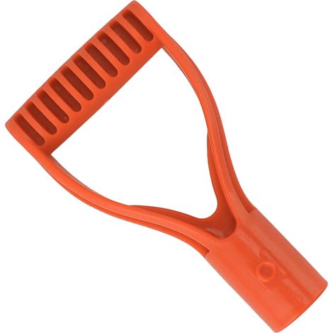 Manche de bêche plastique diamètre intérieur 32 mm poignée en D de rechange pour pelle à neige creusement ratissage orange (1/5)