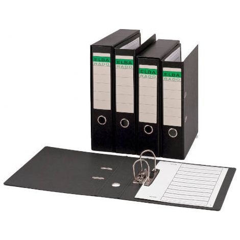 Carpeta - Elba - 100580140 - Cartón rígido - 80 mm - Negro