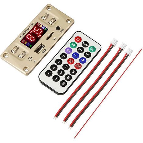 Y05 Bluetooth MP3-Decoderkarte für Autoradio mit TF-Kartensteckplatz, USB-Anschluss, Mikrofon und Fernbedienung