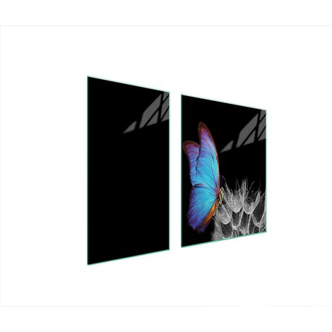 GLASSCHUTZPLATTE FÜR HERD 90x52 BUTTERFLY (1/5)