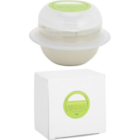 Dissolvant rapide pour colle à extensions de cils, crème décolleuse adhésive 15g, usage maison et salon. (1/5)