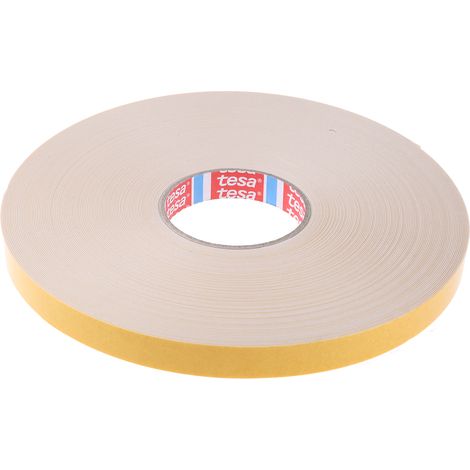 Ruban mousse adhésif Polyéthylène double face Tesa 62934, Blanc, 19mm x 50m x 0.8mm ( Prix pour 1 )