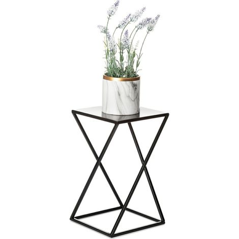 Supporto per fiori moderno nero da terra, alto 40 cm. (1/4)