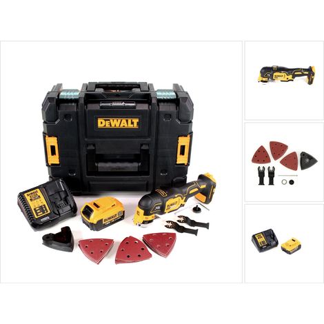 DeWALT DCS 355 M1 Multi-Herramienta oscilante sin escobillas XR 18V en maletín TSTAK + 1x Batería DCB 182 4,0 Ah + Cargador DCB 115 + Set de 29 accesorios (1/5)
