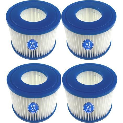 Cartouches de rechange pour filtre de piscine Lay-Z-Spa Bestway Flowclear, compatibles avec le filtre Bestway VI, pour Monaco, taille 6-58323, lot de 4 (1/5)