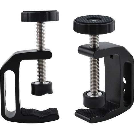 Lntyq Lot de 2 colliers de serrage universels en alliage d'aluminium avec trou de filetage 1/4 caméra de bureau