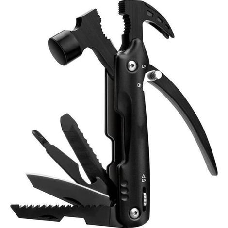 Marteau-outil 12 Fonctions - Acier Inoxydable - 13,8 Cm - Pour Plein Air Et Bricolage - 1 Pièce (1/5)