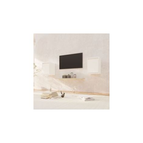 Armoires murales 2 pcs Blanc 30x30x40 Bois de pin massif (1/5)
