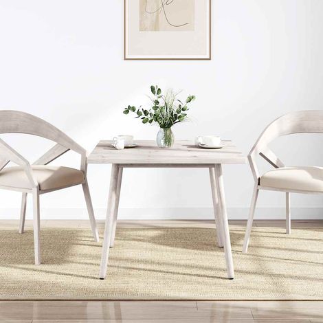 Maison Exclusive - Piano Tavolo Bianco 80x80x2,5cm Legno Massello di Pino Quadrato