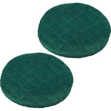 CCYKXA2-Piece Round Green Stool Covers Fit 10-13 Inch Stools, Elastic Bar Stool Cushion Cover, Elastic Covers for (1/5)