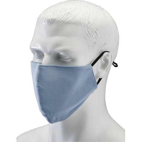 Light Fabric Reusable Face Masks, Blue (Pack of 2) (94702) (1/2)