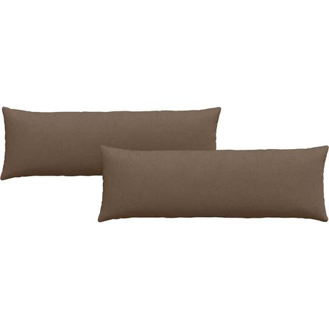 Maison Exclusive - Coussins de canapé 2 pcs Marron 120 x 40 cm tissu