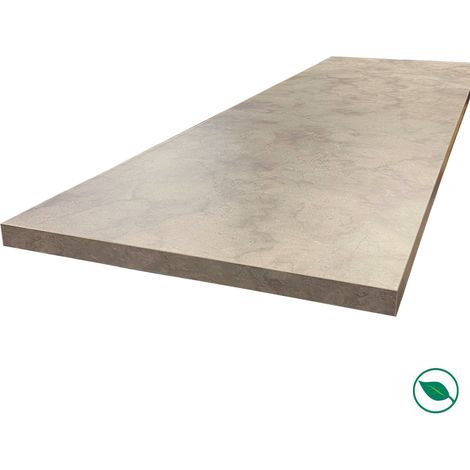 Forestea – Plan de travail stratifié HPL pierre naturelle 3000 x 650 x 38 mm – Résistant aux rayures et à la chaleur – Finition 1 face + 3 chants – Label FSC