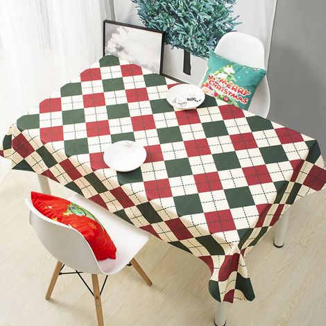 Dekorative Tischdecke für Partys, flecken- und kratzfest, gemustert für Partys, Familienfeiern, Weihnachtsessen.