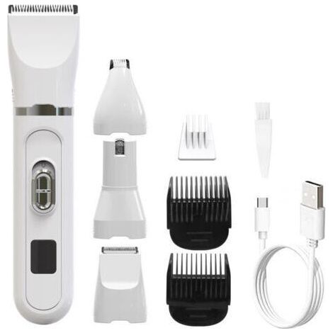 Kit de toilett 4 en 1 pour chiens, tondeuse silencieuse pour pattes, tondeuse sans fil pour petits chiens, tondeuse électrique pour petits chiens (1/5)
