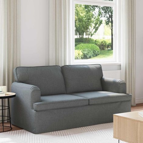 Canapé modulable gris foncé en tissu, structure métal, 162 x 80 x 85 cm - PANGIVO (1/5)