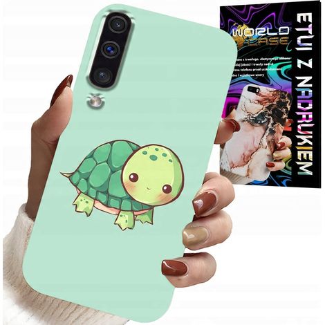 Hülle für Samsung A50 / A30S – niedliche Schildkrötenmotive für Kinder + Glas (1/5)