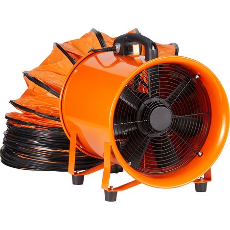 Mophorn Ventilatore portatile, ventilatore a cilindro per impieghi gravosi da 304,8 mm con tubo flessibile da 10 m, soffiatore di scarico da officina da 367 W, 2574 CFM per polvere e fumo