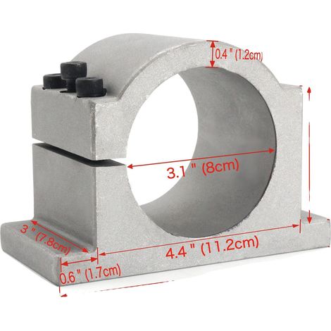 Morsetto mandrino, supporti in alluminio, compatibile con CNC, 80 mm (1/2)