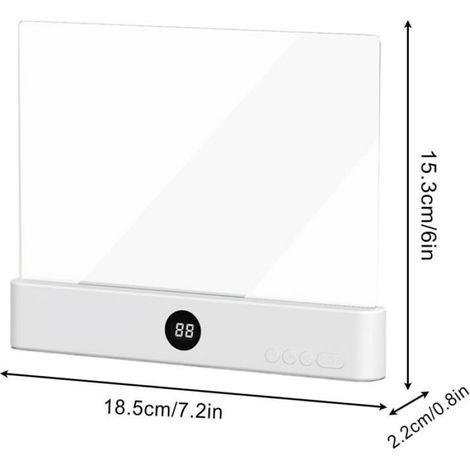 Lampe de Lecture LED Réglable avec Minuterie, Panneau Lumineux 3 Couleurs Transparent, Lampe de Chevet pour Lecture (1/5)