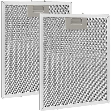 filtri antigrasso in metallo 320x260 mm, alluminio, antigrasso, lavabili, a rete, accessorio per cappe da cucina - argento