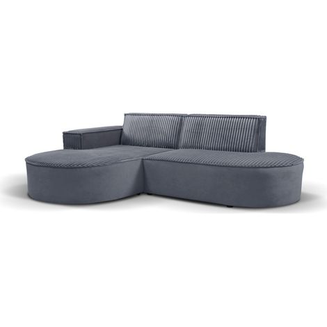 Modernes L-förmiges Designer-Ecksofa Modena Soft Dunkelgrau Links (1/2)
