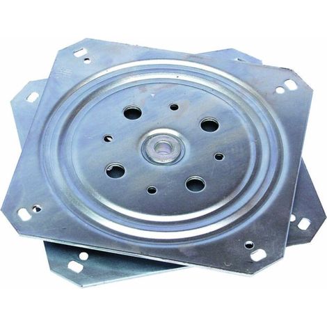 Piattaforma girevole 155 x 155 mm, portata 150 kg, cuscinetti a sfera, supporto per TV e Hi-Fi, robusta struttura in metallo.
