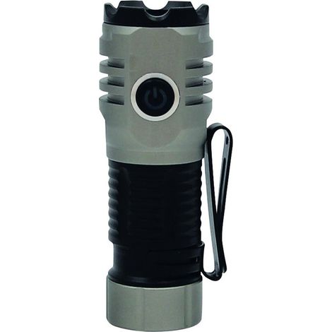 Torcia portatile LED COB (12W 1000lm) con cavo USB C fascio luminoso fino a 105m IPX4 Ø26x70mm colore nero e grigio (1/5)