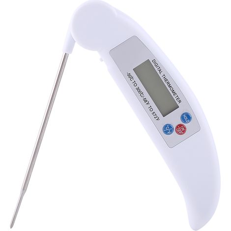 Filiyano-Thermomètre de cuisson numérique LCD pliable pour cuisine, barbecue et viande - Blanc (1/2)