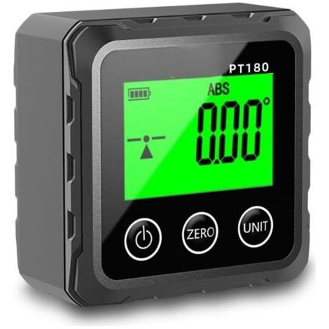 CCYKXA Inclinomètre numérique avec base magnétique écran LCD pour la construction, l'automobile et le travail du bois, 6 x 3 x 6 cm, plastique ABS (1/5)