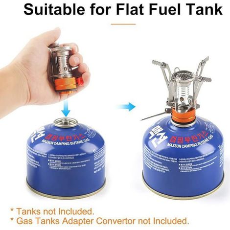3000W Réchaud de camping avec allumage piézo coupe vent petit réchaud à gaz de camping pliable brûleur à gaz portable compact (1/5)