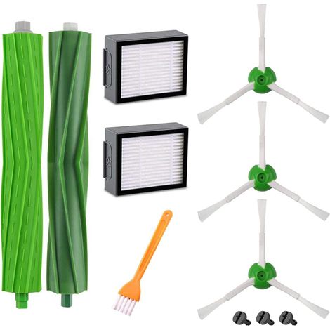 Kit Accesorios Robot Aspirador - Filtro HEPA - Cepillo Central - 3 Cepillos Laterales - Tornillos - Cepillo Limpieza - 11 Piezas (1/5)