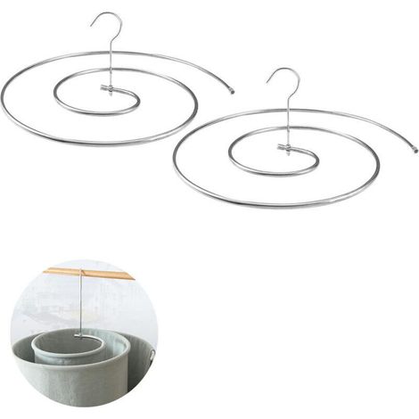 2 Pièces Cintres en Spirale pour Draps, Support De SéChage De Couette Suspension, Spirale Multifonctions Etendoir Pliable Antidérapant Cintres pour Couvertures Draps... (1/3)