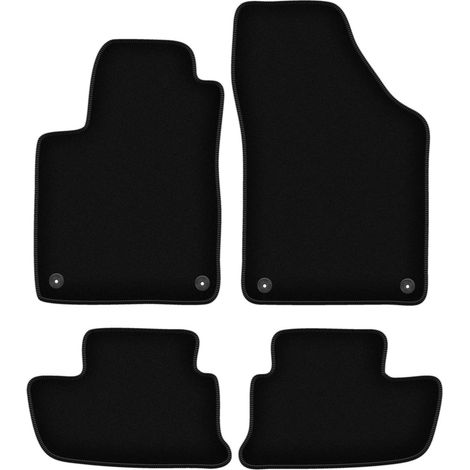 Alfombrillas de terciopelo negro BASIC para Peugeot RCZ Coupé (2010-2015) (1/5)