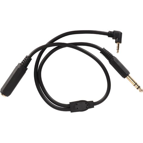 Câble adaptateur Y stéréo 6,35mm jack femelle vers double mâle 6,35mm et prise mâle coudée 3,5mm pour liaison audio canaux (1/5)
