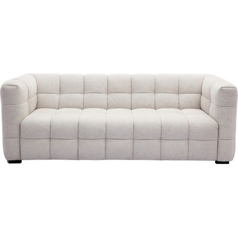Design-Sofa mit beigem Stoff im Samtdesign 3-Sitzer CORTO