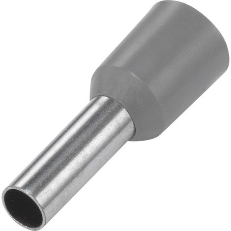 TRU COMPONENTS 1091282 Aderendhülse 4 mm² Teilisoliert Grau 100 St.