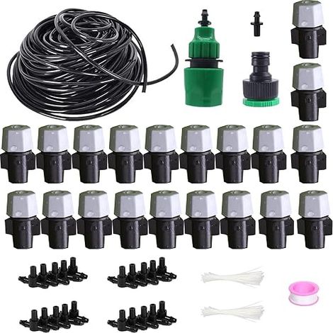 Garden Irrigation System, Micro Drip Irrigation Kit, Automatic Watering System, Drip Watering System for Plants with Drip Pipe (1/5)