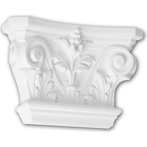 Capitello pilastro 121001 Profhome elemento decorativo stile corinzio bianco (1/4)