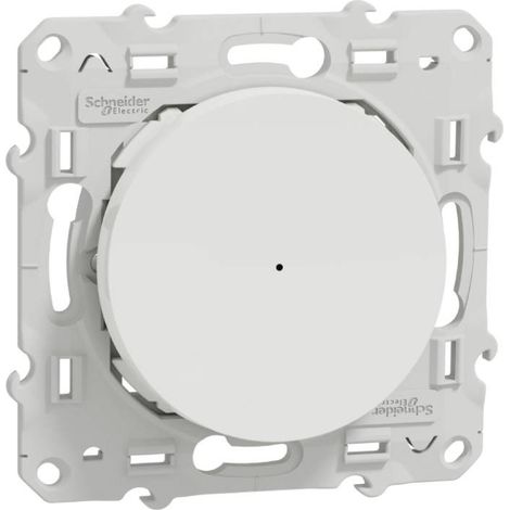Schneider Electric – Interrupteur blanc Zigbee Wiser Odace – Poussoir composable – Mode de pose électricité – Contrôle à distance via smartphone
