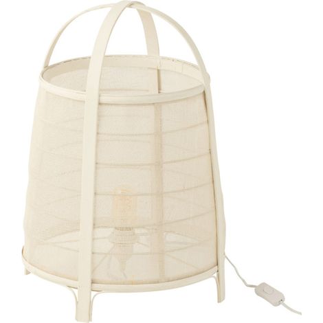 Lampe à Poser en Bambou "Rya" 52cm Blanc (1/5)